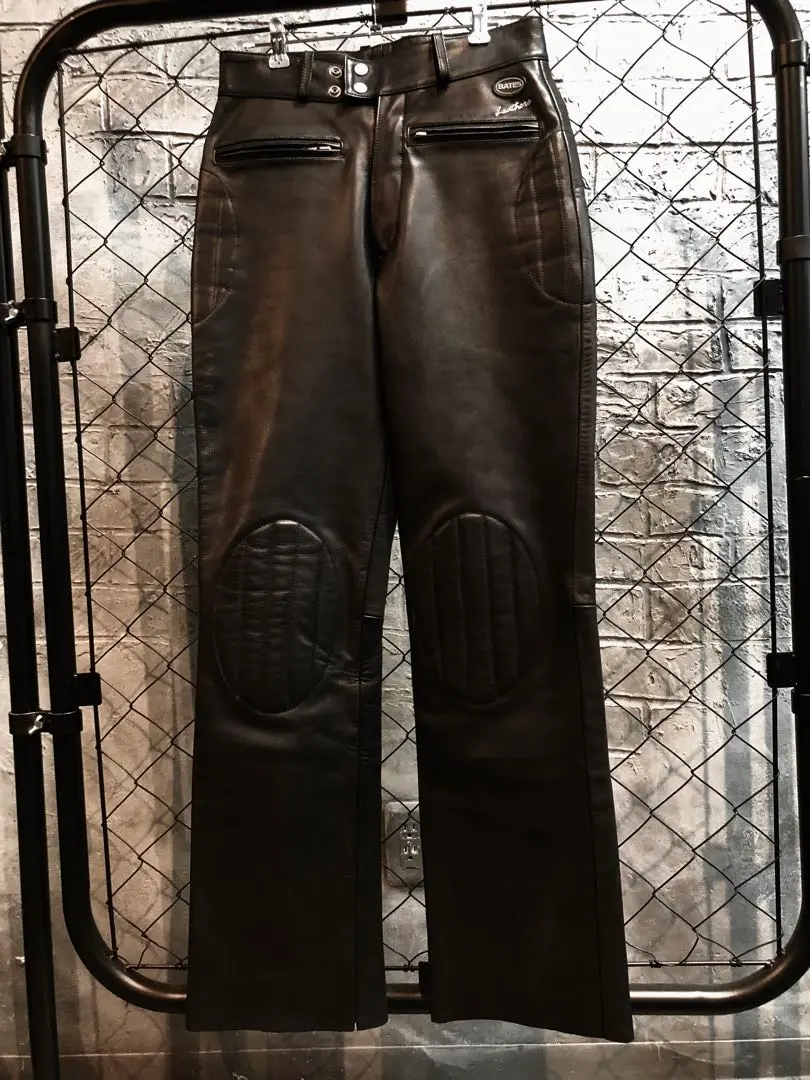 美品】BATES ベイツ レザーパンツ 本革 ライティングパンツ 革