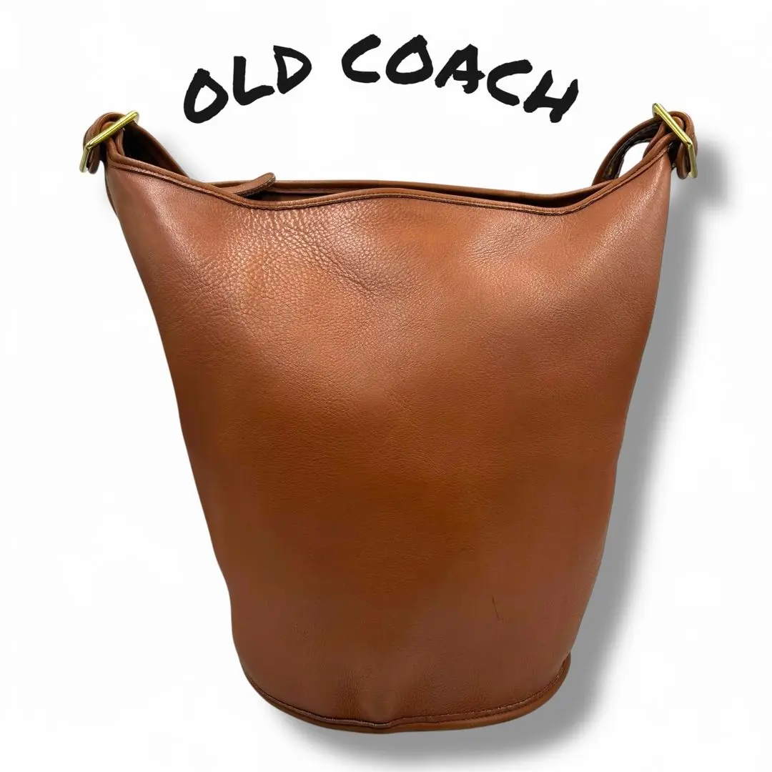 美品✨舊 COACH 真皮 牛皮 水桶型 肩背包 的縮圖