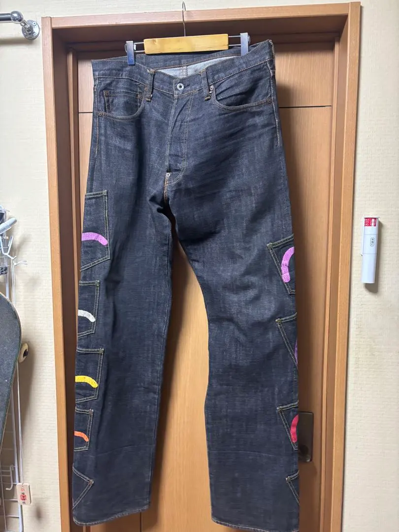 evisuジーンズ　34インチ　メニーポケット　ドラヴィススコット着用 値下げ⭕️ evisuジーンズ 34インチ メニーポケット ドラヴィススコット着用