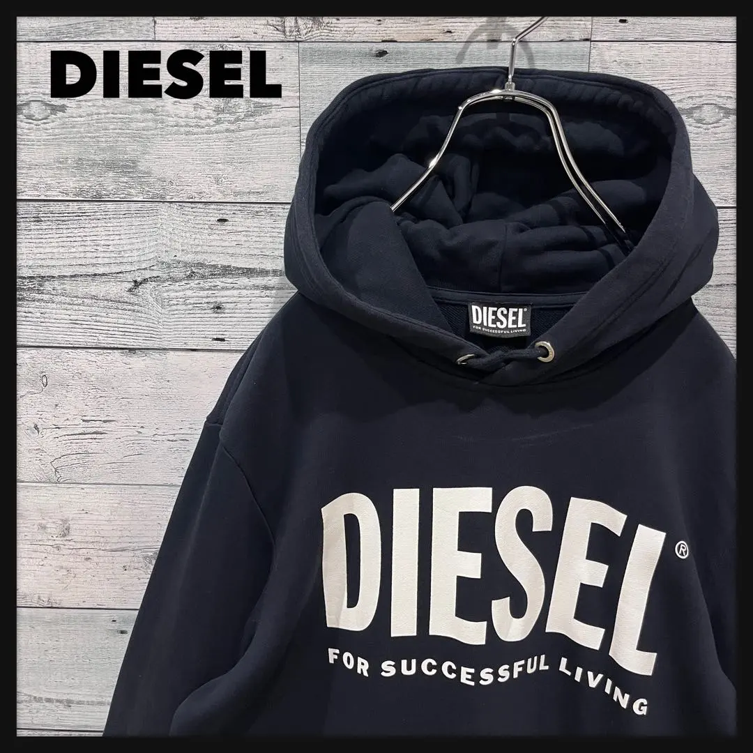 t87【人氣】Diesel 大印花 Logo 連帽衫 稀有 難以入手 獨一無二 的縮圖