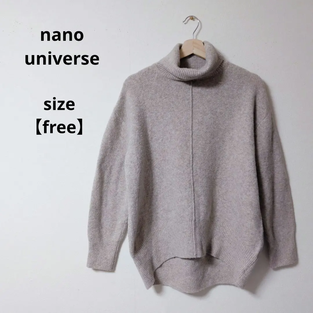★極美品★nano universe 高領毛衣 羊毛混【F】 的縮圖