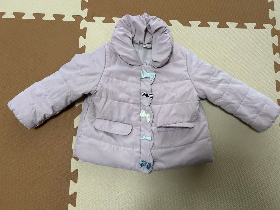 Thumbnail of petit main Down Jacket Pink Ribbon Outerwear 90cm