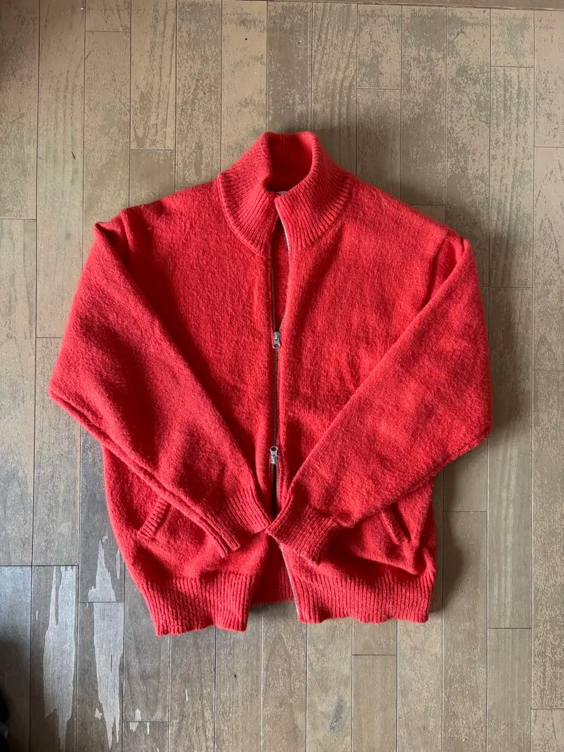sinss ルーズ シルエット ジップ ニット チャコール L sinss_official_ Loose silhouette zip knit / ルーズシルエット