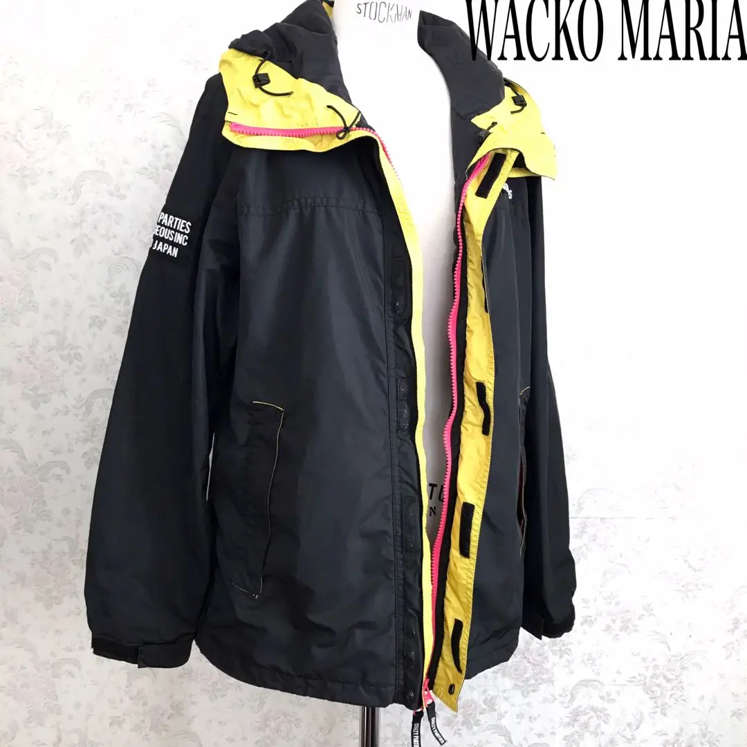 ワコマリア　13AW ウールリッチ　ステンカラーコート　ウール　オレンジ　S 数量限定】「COLLECTION LINE」ガンクラブチェック柄 ウール