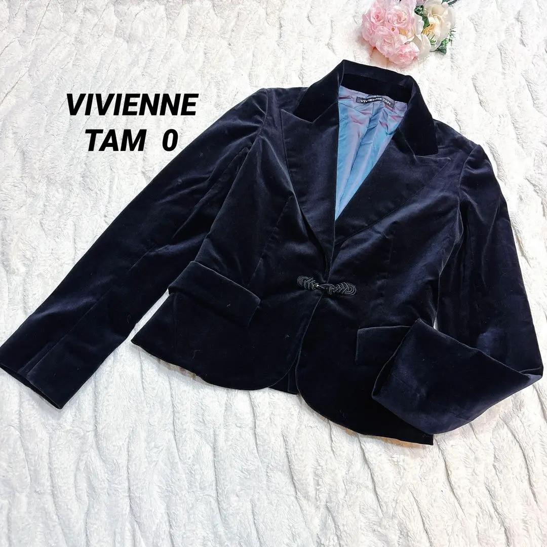 Thumbnail of Excellent Condition ☆ VIVIENNE TAM Velour Tailored Jacket Black Size 0
