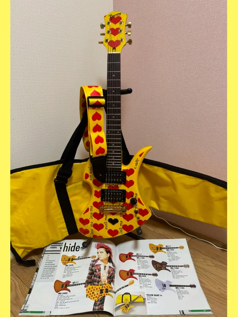 FERNANDES イエローハートJr  スピーカー内蔵ギター hide hide イエローハートJr ミニギター FERNANDES（FERNANDES