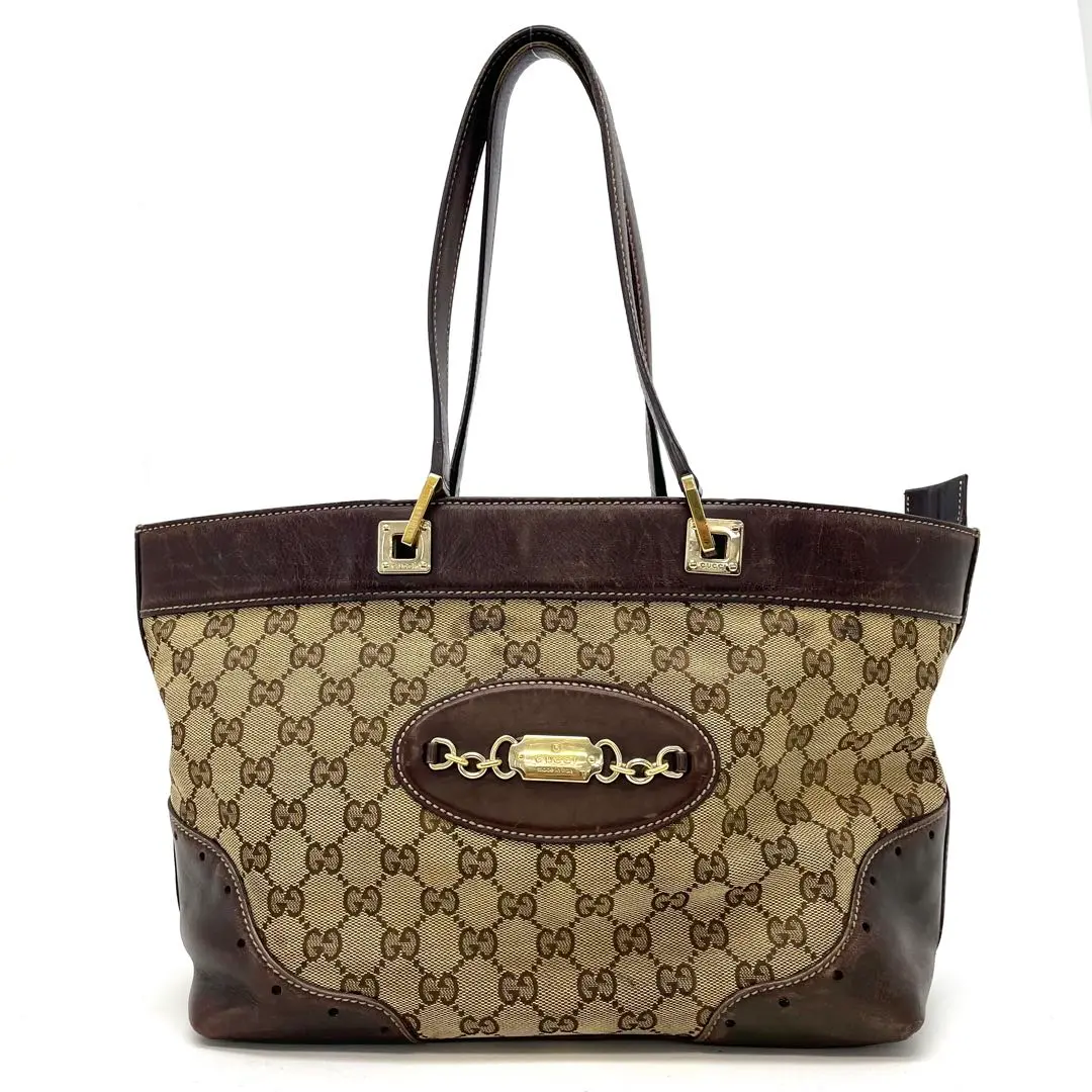 グッチ GGキャンバスハンドバッグ 145993 GUCCI(グッチ) / トートバッグ/GGキャンバス/BLK/145993 | 中古