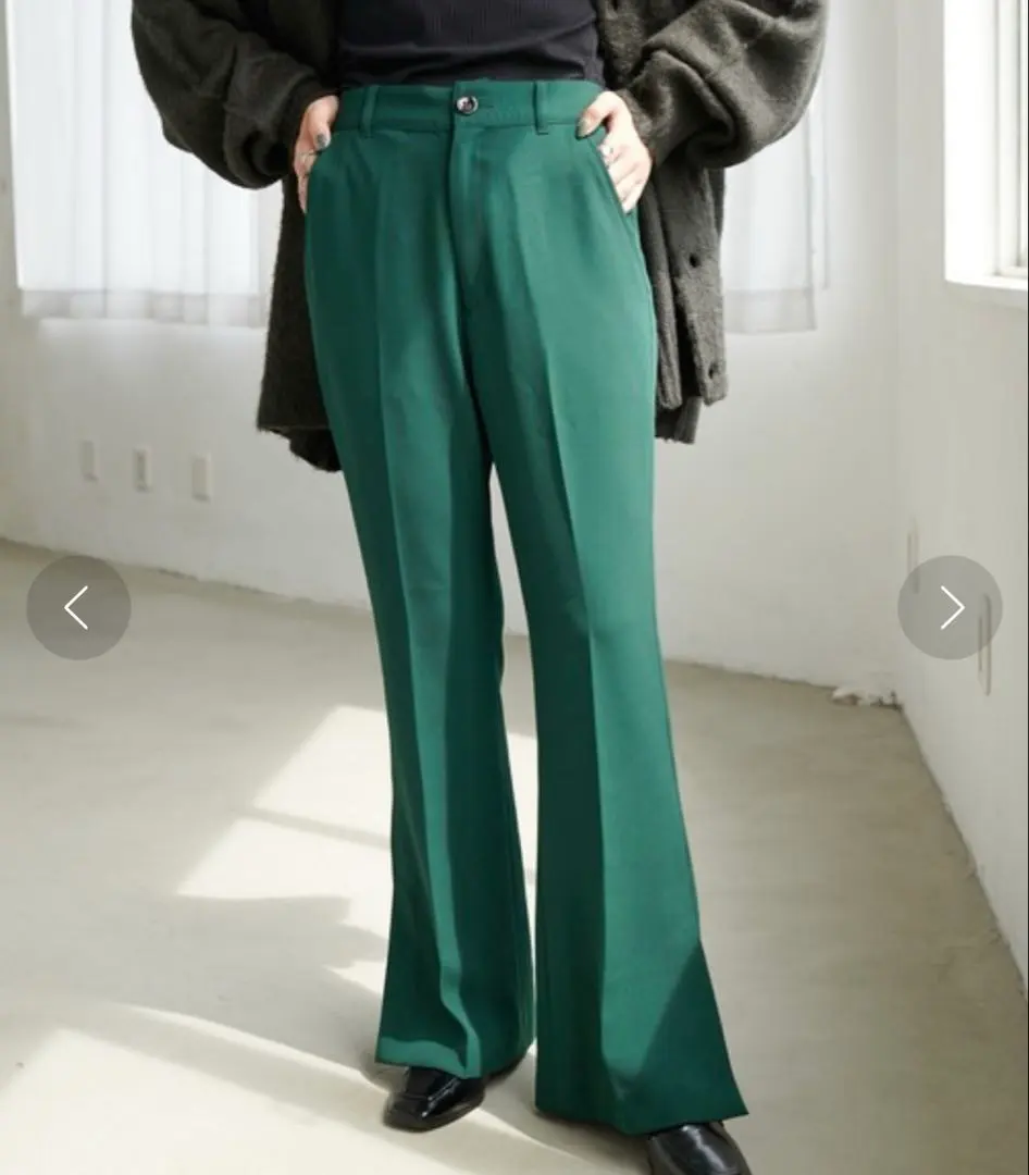 Thumbnail of Discoat Flare Pants with Slits, Center Press, Slacks, Size M