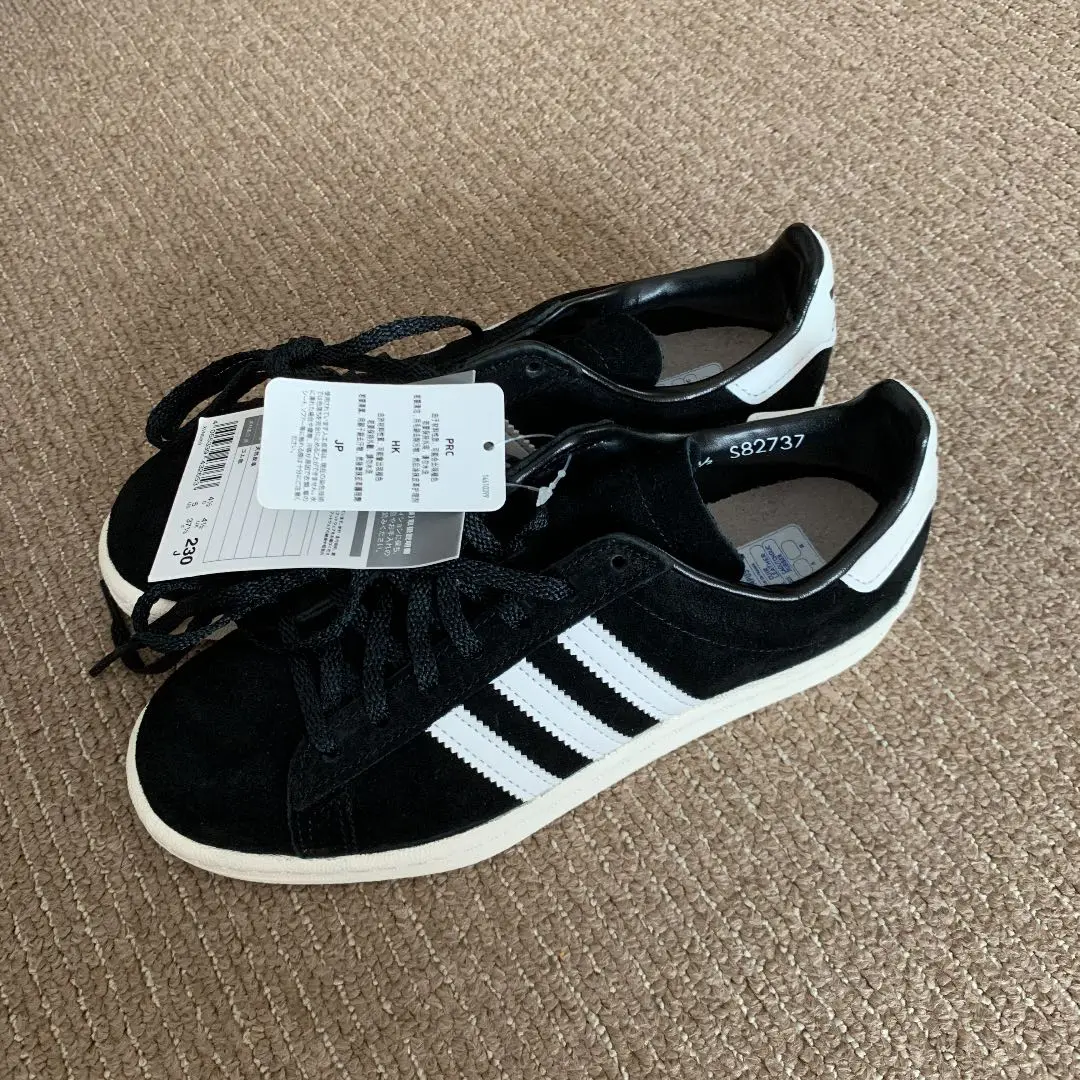 ブラックスニーカー S82737 サイズ9 adidas アディダスcampus a□【23cm】アディダス/Adidas S82737 キャンパス80s スエード