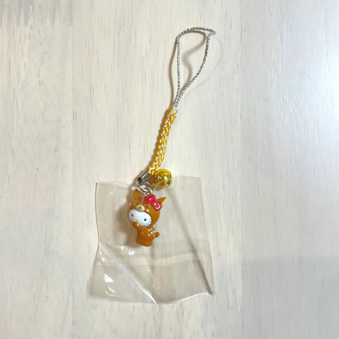 Thumbnail of Gotouchi Kitty Nara Limited Edition Deer Netsuke Strap Hello Kitty Deer