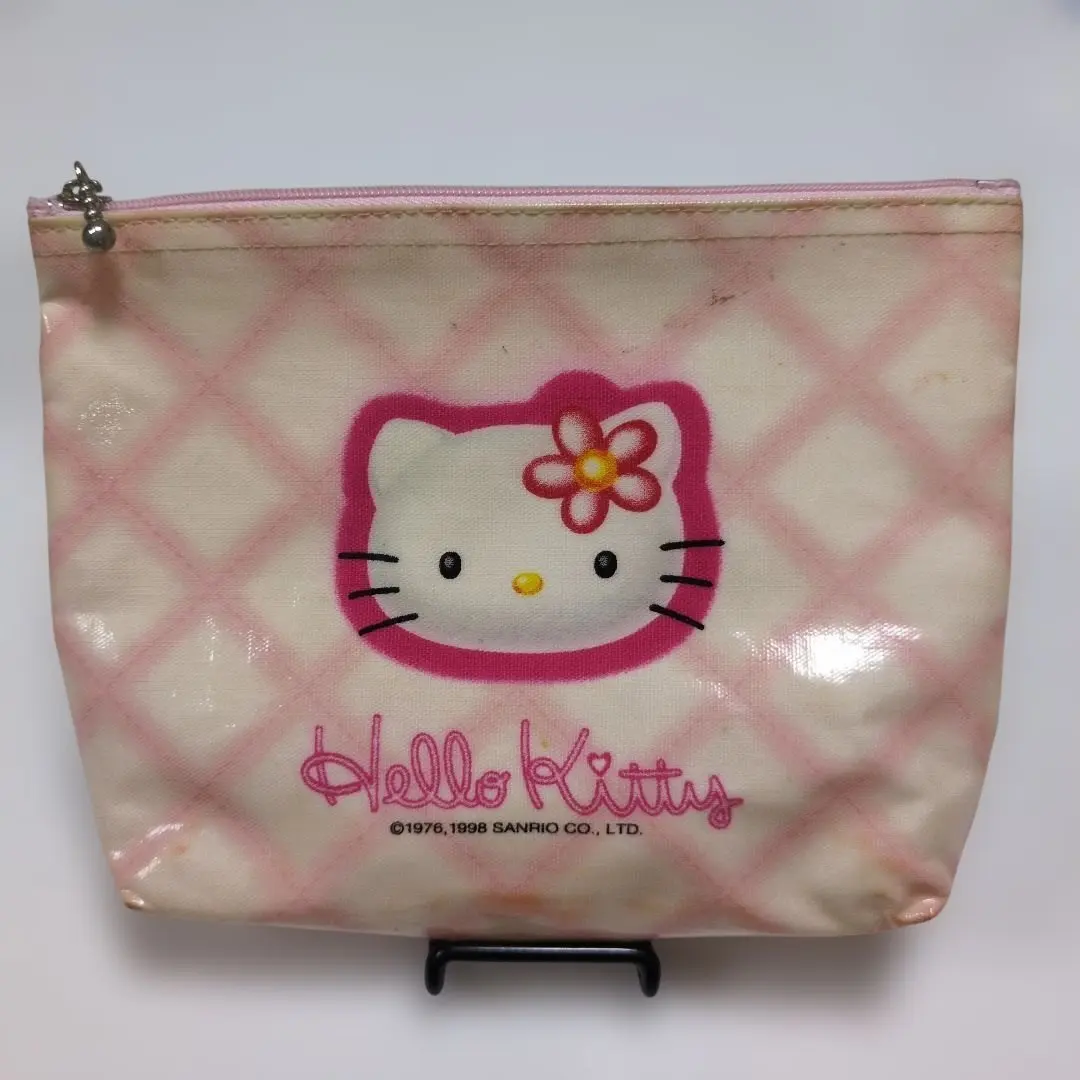 Thumbnail of Sanrio Hello Kitty Pouch Pink Check Retro