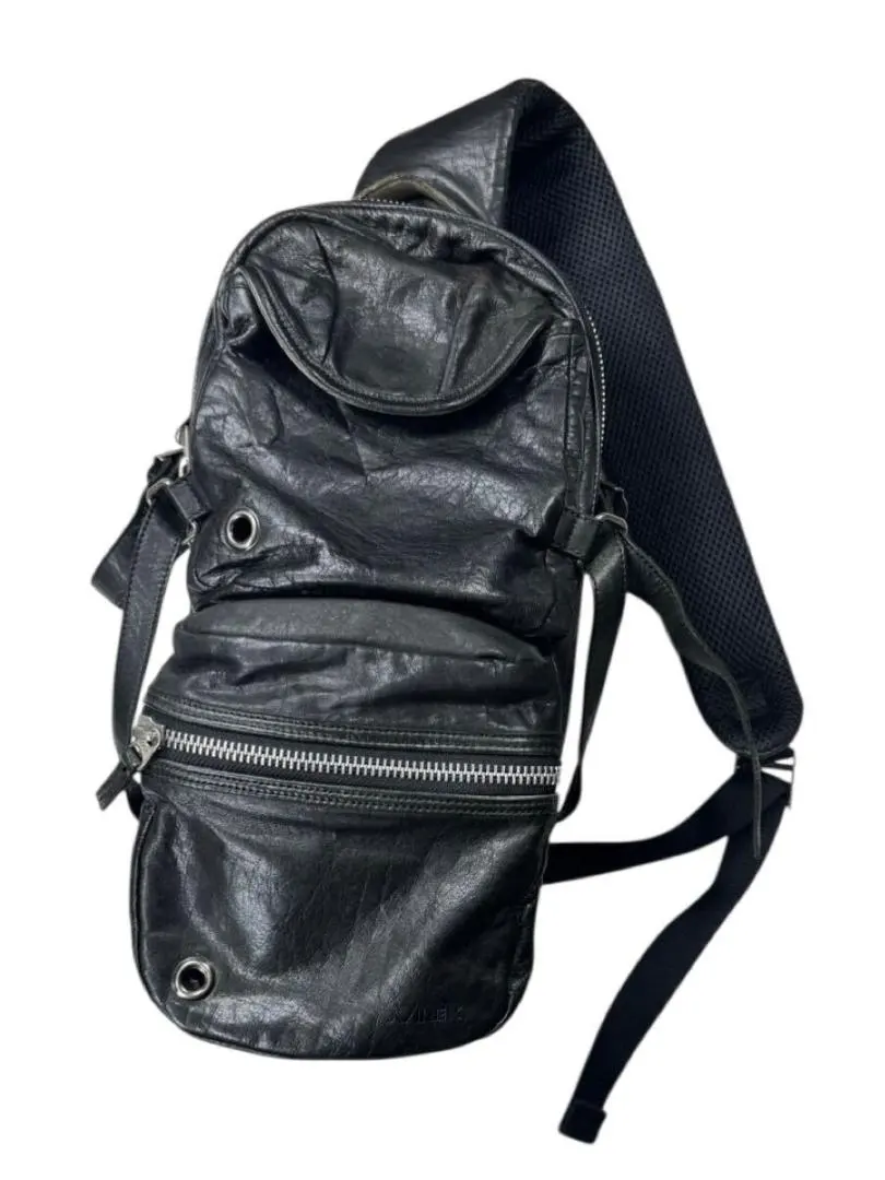 Thumbnail of AVIREX Avirex Genuine Leather Body Bag Shoulder Bag Black