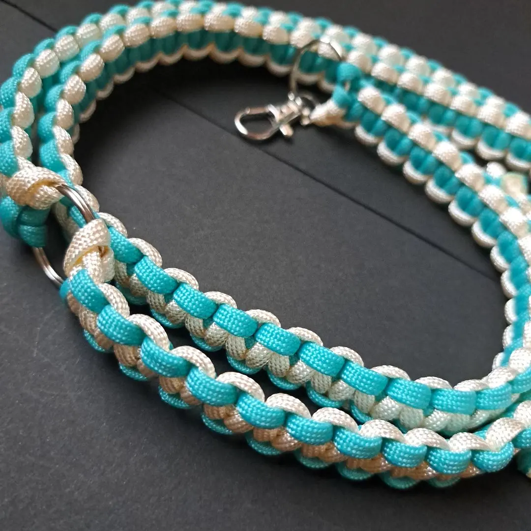 Thumbnail of Turquoise Blue x Light Cream Smartphone Shoulder Strap Paracord #11