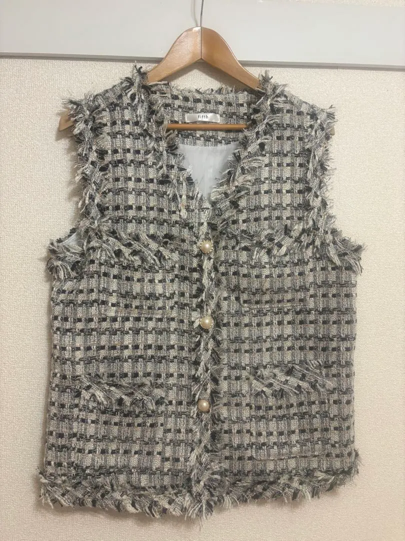 Thumbnail of 【Available for immediate purchase】fifth Check Tweed Vest