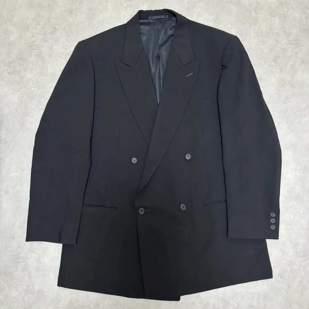 Thumbnail of Tailored jacket, double-breasted, black, mesh, suit, trad, business