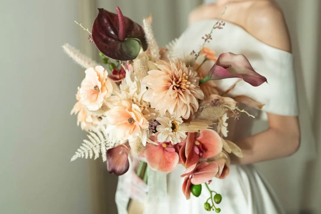 Thumbnail of Artificial Flower Bouquet & Boutonniere Set