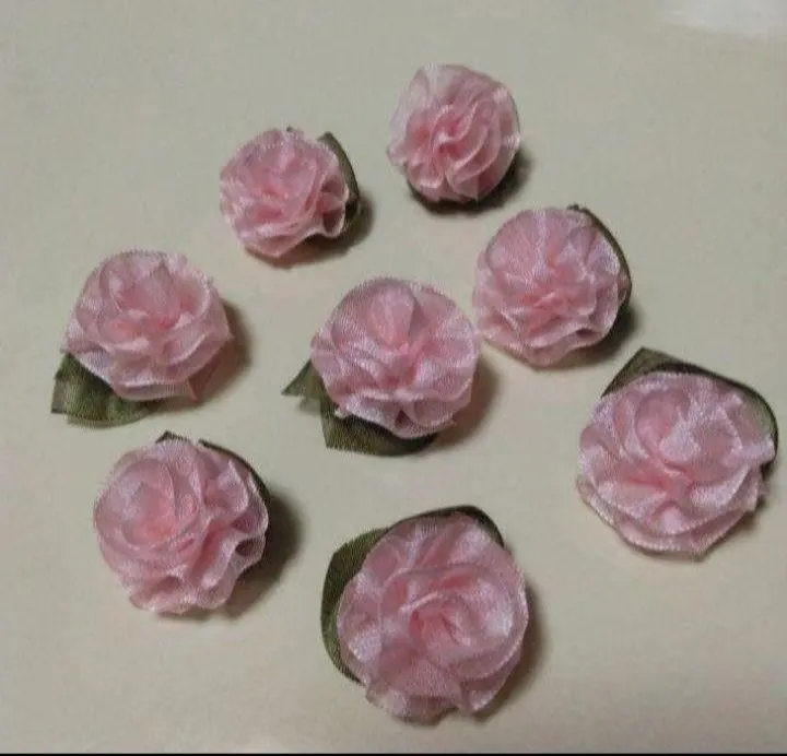 Thumbnail of Handmade ❤ Set of 8 Pink Flowers