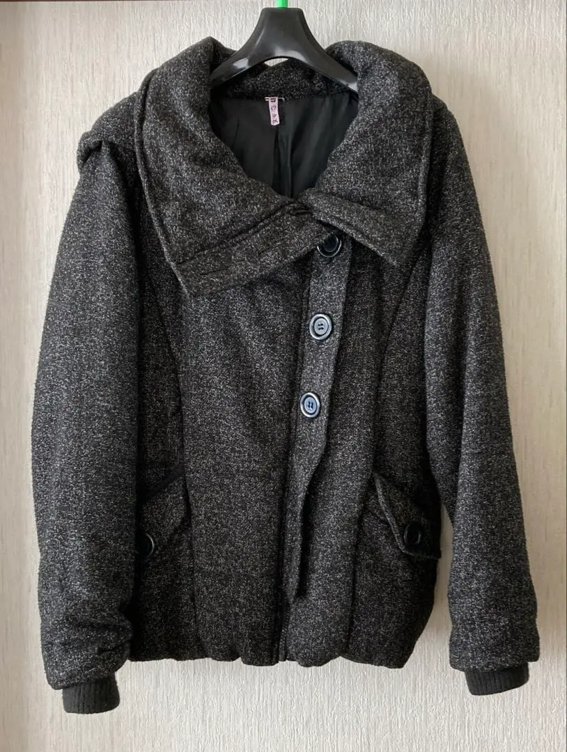 Thumbnail of Dark gray hooded outerwear, blouson M