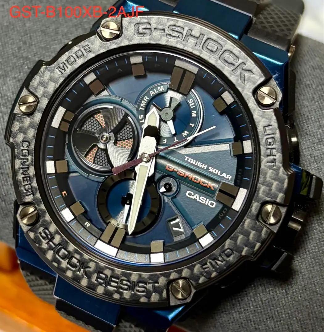 CASIO G-SHOCK GST-B100XB-2AJF 本体のみ　中古品 美品】CASIO G-SHOCK GST-B100XB-2AJF ブルー - メルカリ