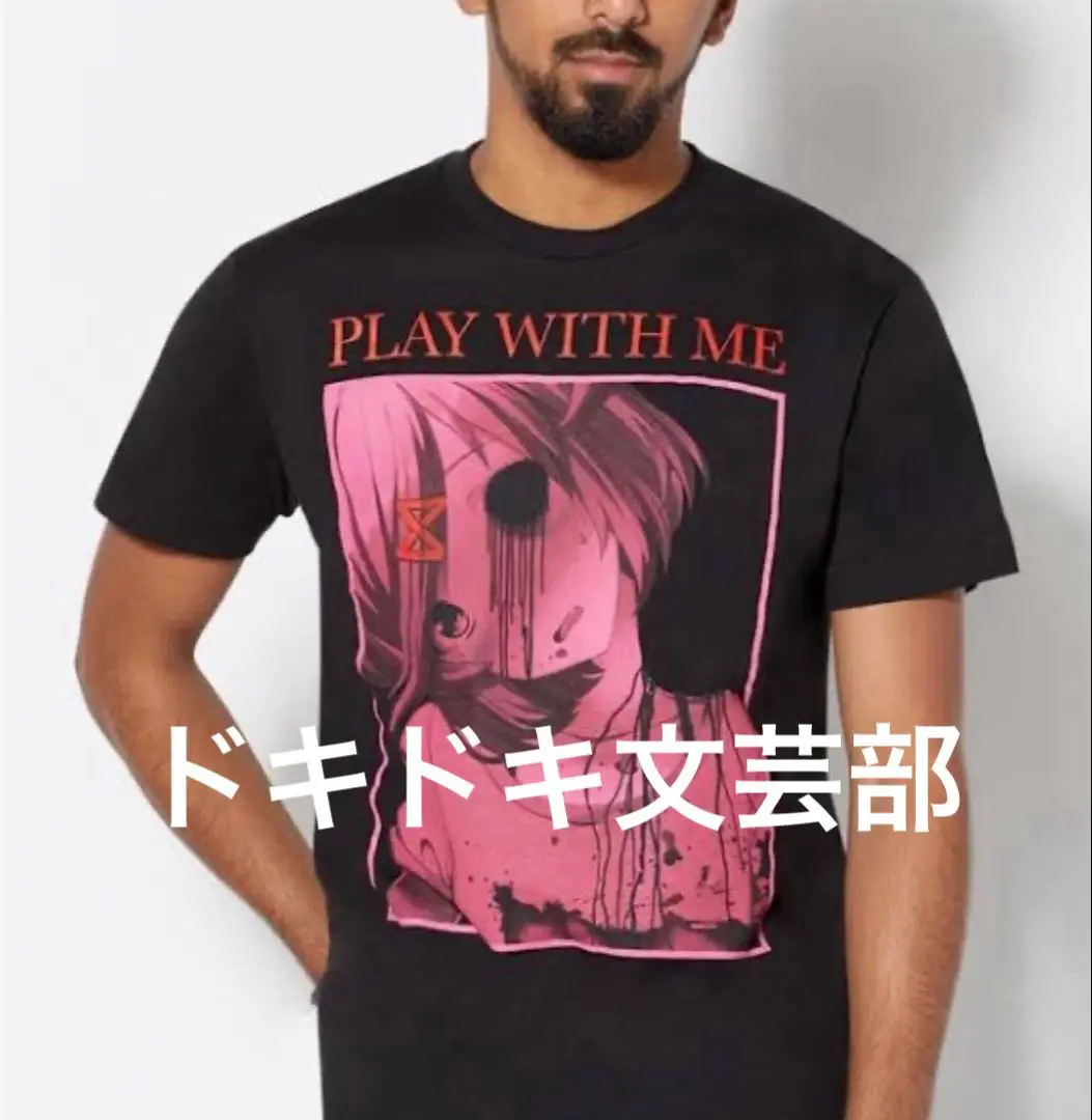 BFFR キャラ Tシャツ ドキドキ文芸部 インターネット ゲーム M ホワイト USED ドキドキ文芸部 インターネットゲーム M キャラクターT