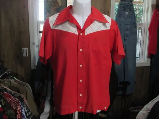 美國製 古董 KING LOUIE 保齡球衫 菱形 格紋 的縮圖