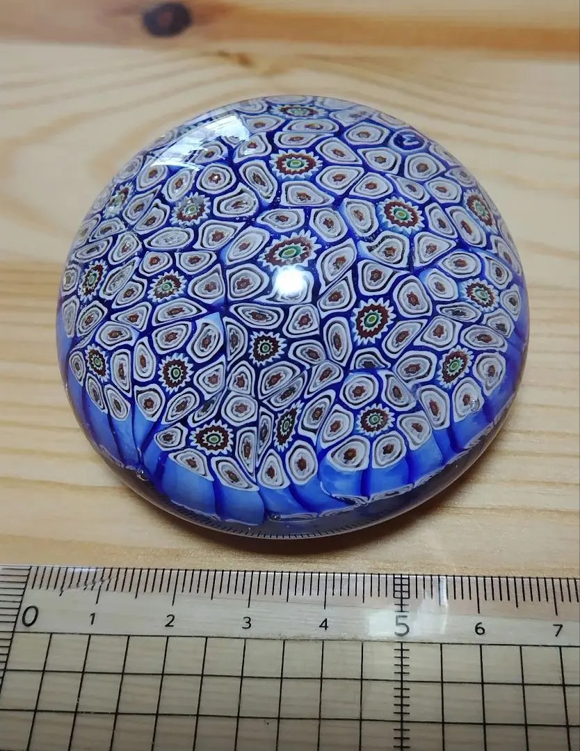 元箱付き　極美　ムラノ　ペーパーウェイト ミルフィオリ MURANO 超絶技巧 元箱付き 極美 ムラノ ペーパーウェイト ミルフィオリ MURANO