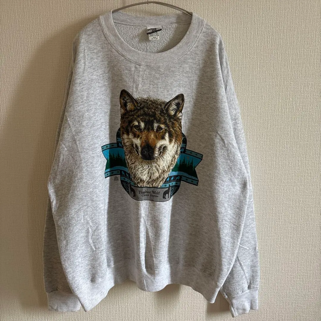 Thumbnail of Lee Wolf Print Heavyweight Sweatshirt XXL Made in USA