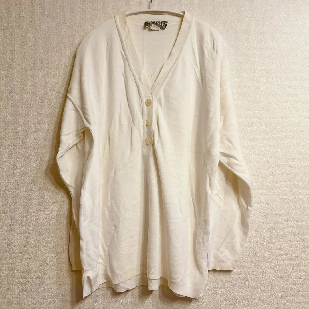 Thumbnail of Marisa Christina Ivory V-neck Cardigan - Vintage
