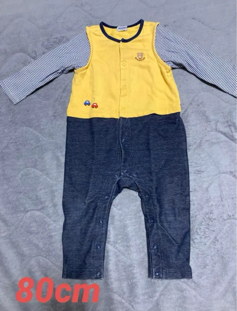 Thumbnail of Miki House Baby Long Sleeve Romper 80