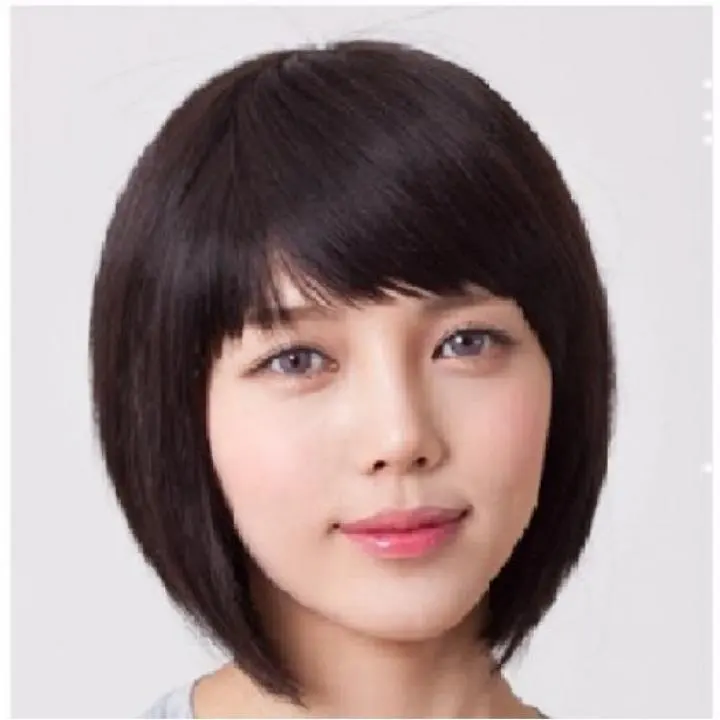 Thumbnail of Wig Full Wig Short Bob Straight Black Short Bob