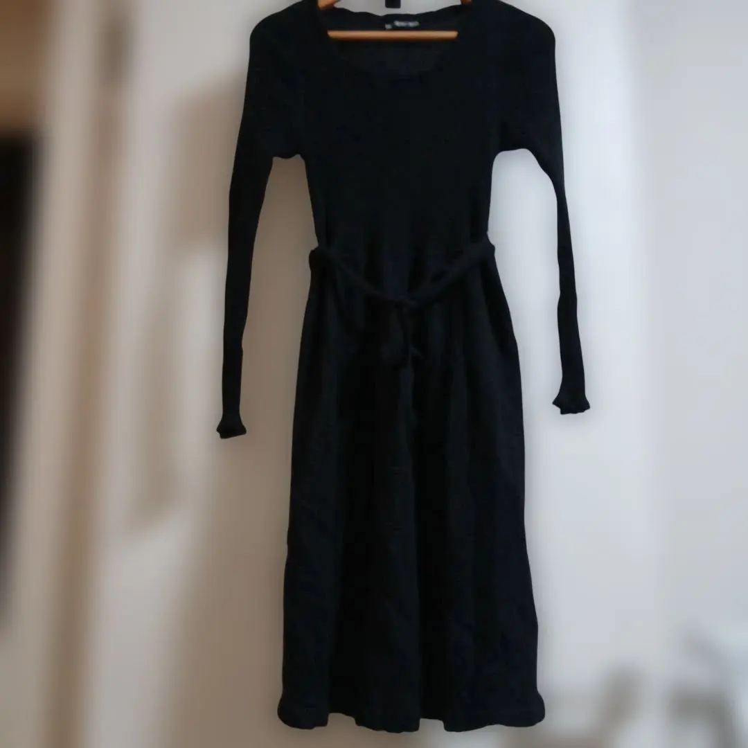 Thumbnail of STRAWBERRY-FIELD Black Knit Long Dress