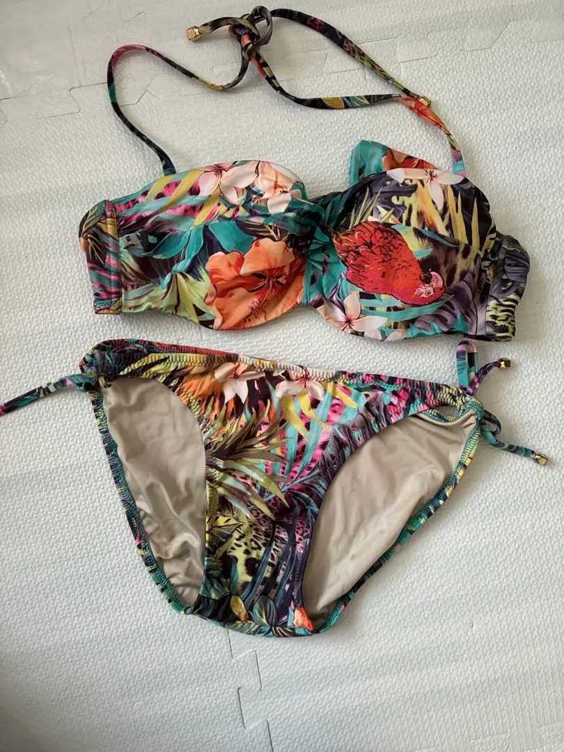 Thumbnail of AN BRA Flower Print Bikini, Size L