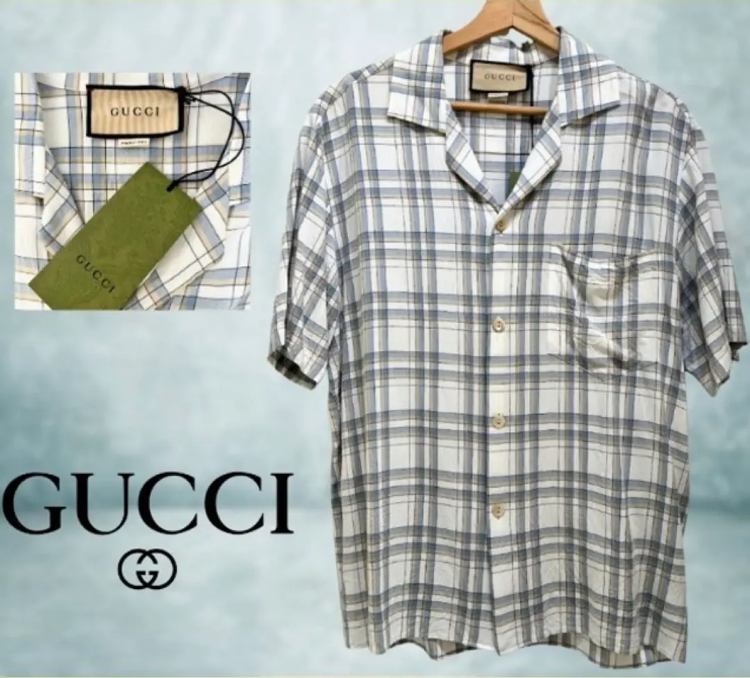 GUCCI グッチ パンサーフェイス ボーリングシャツ アロハシャツ シルク GUCCI グッチ パンサーフェイス ボーリングシャツ アロハシャツ