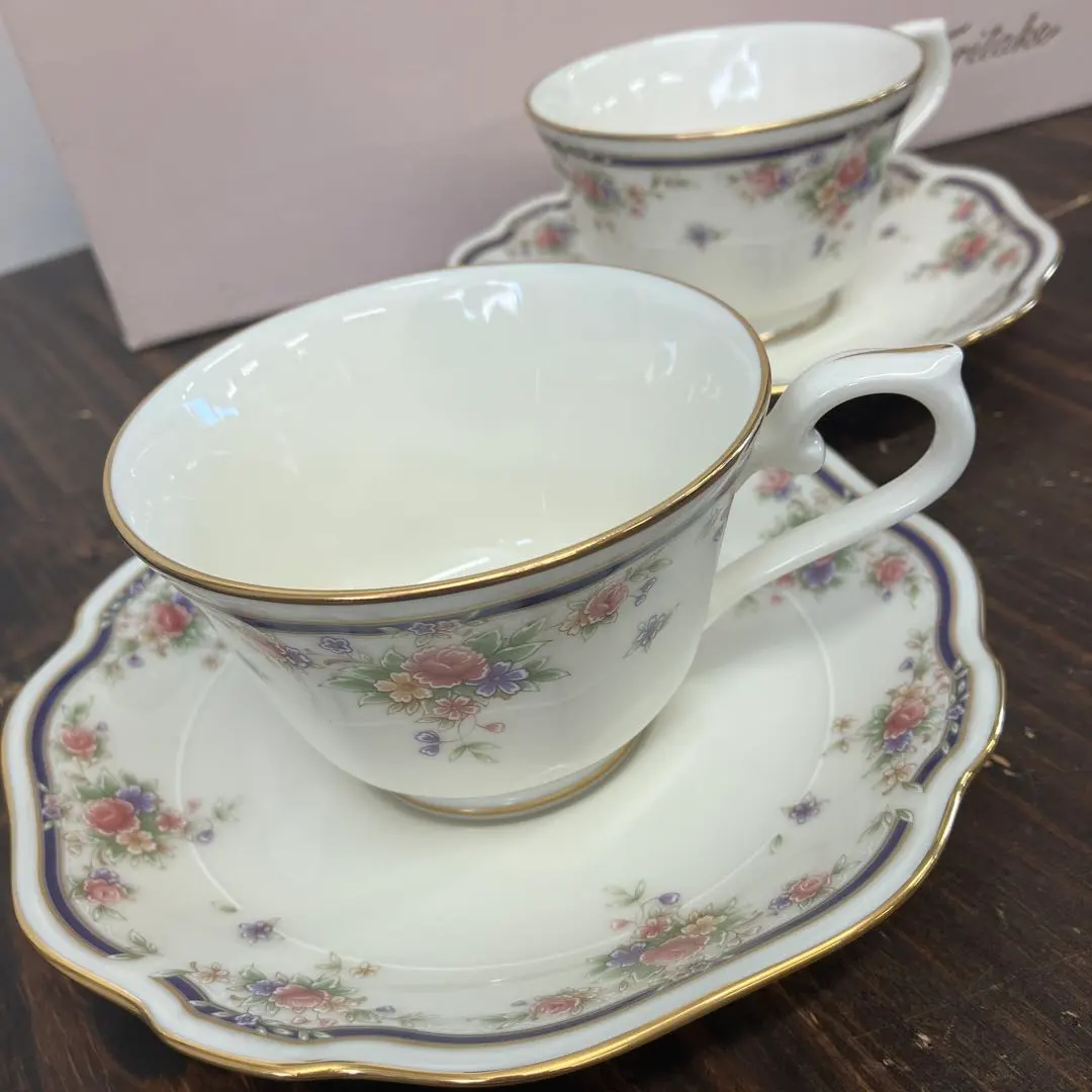 Thumbnail of O-1765 Noritake Cup & Saucer Set of 2, Floral Pattern