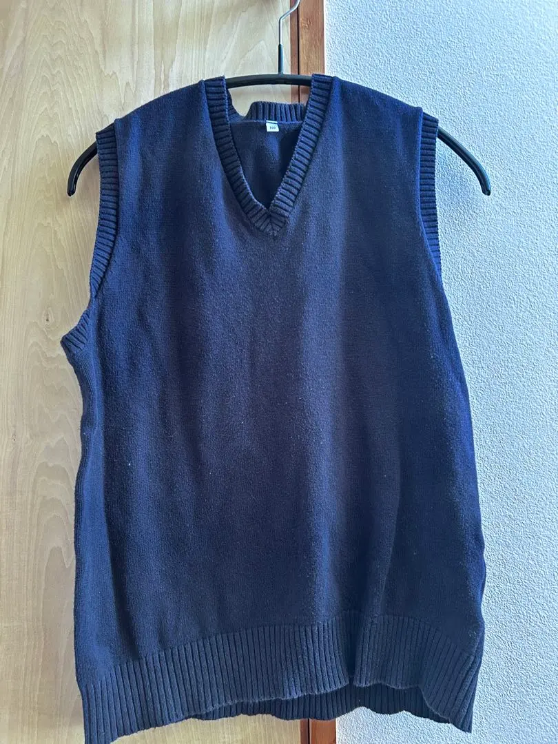 Thumbnail of Navy V-neck knit vest