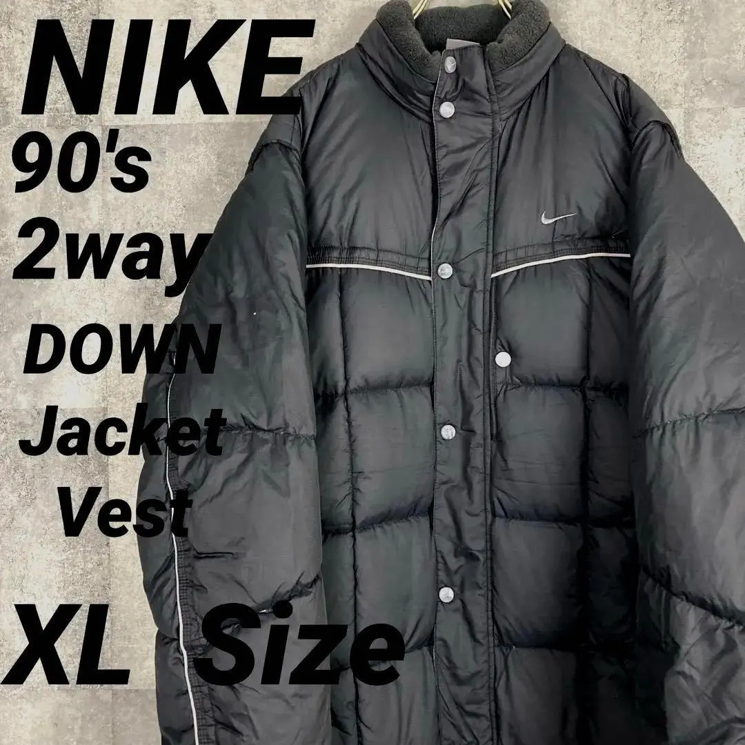 T3646*NIKE*ナイキ*ダウン*ベスト*グレイダック*メンズL*ブラック 2025年最新】ナイキ ダウンベストの人気アイテム - メルカリ