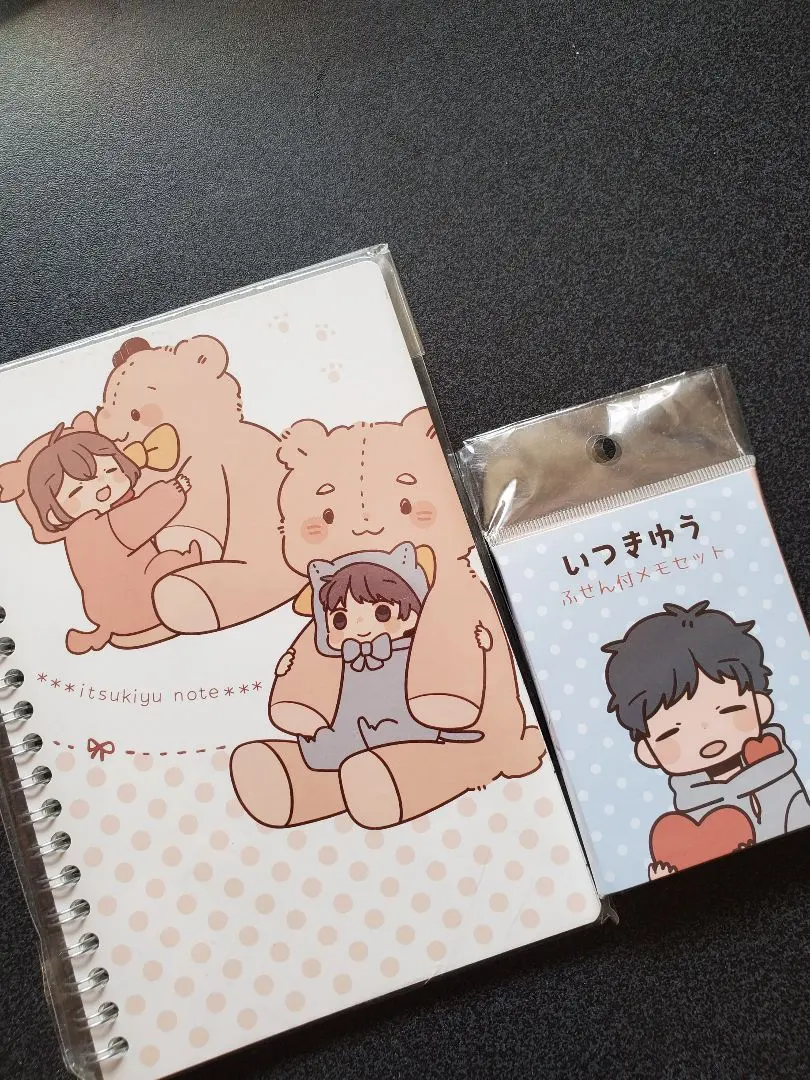 Thumbnail of New, unused Itsu Kiyo B6 ring notebook and sticky note set