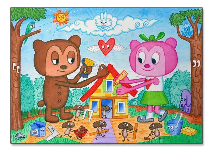 【PJベリー】　ロドニー グリーンブラット　版画　水彩画　額縁付 PJベリー】 ロドニー グリーンブラット 版画 水彩画 額縁付