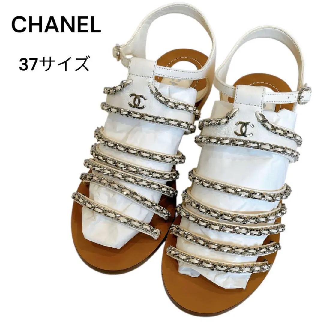 2025年最新】chanel 白サンダルの人気アイテム - メルカリ