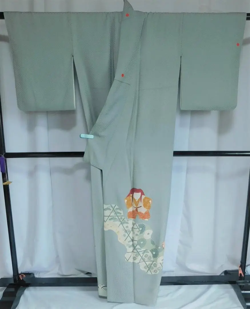 7-107)馬乗袴 2尺2寸 武田菱 黒 金 武田信玄 踊袴