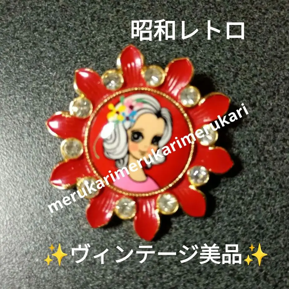 Thumbnail of Price reduced! ✨ Super rare ❤️ Brand new, unused, beautiful condition ✨ Showa retro ✨ Beautiful girl brooch