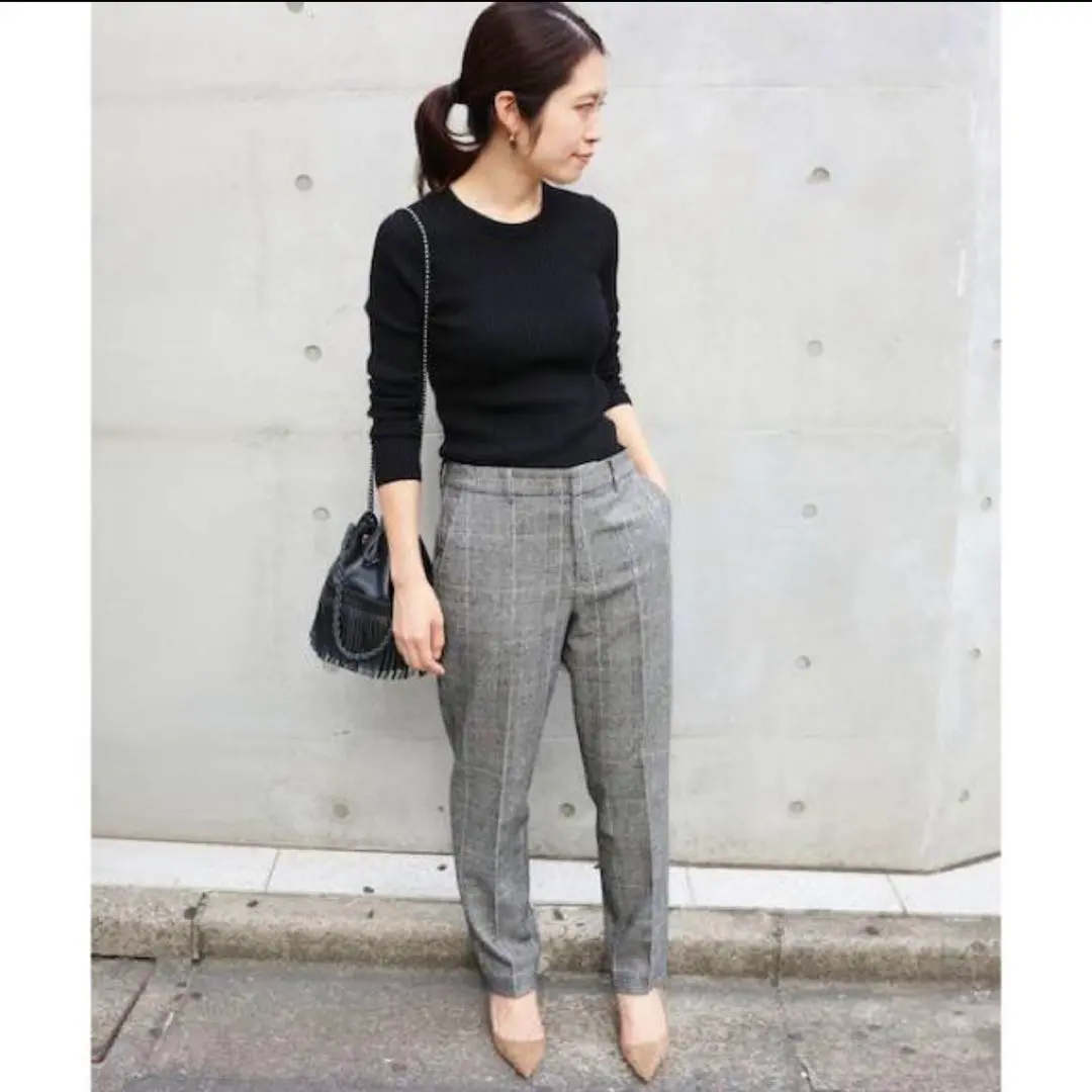 Thumbnail of Price Reduced!! IENA Glen Check Stick Pants ◆ Black 36