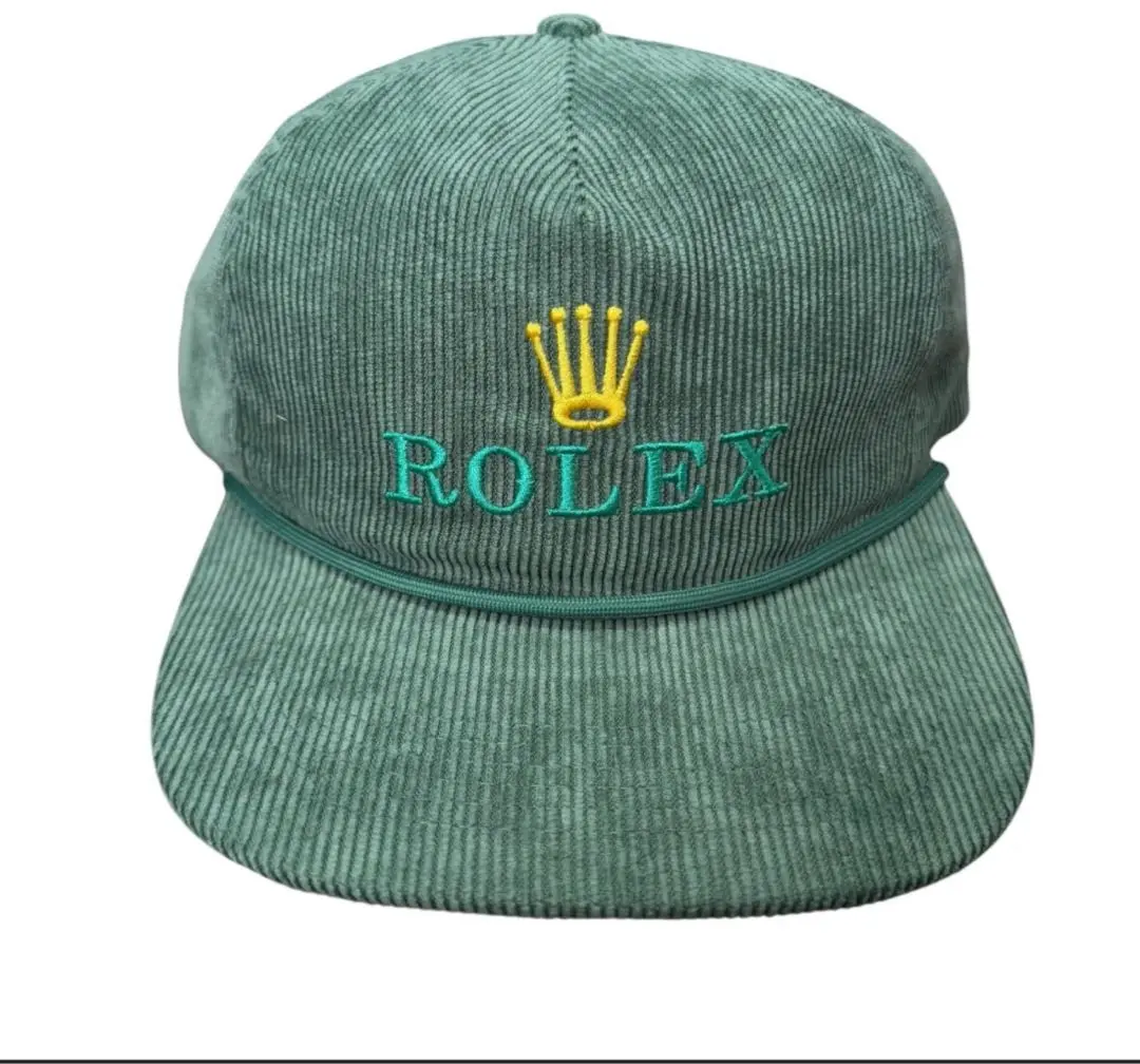 【新品未使用】ROLEX ロレックス コーデュロイキャップ 90s ROLEX ロレックス コーデュロイ トラッカー キャップ 帽子