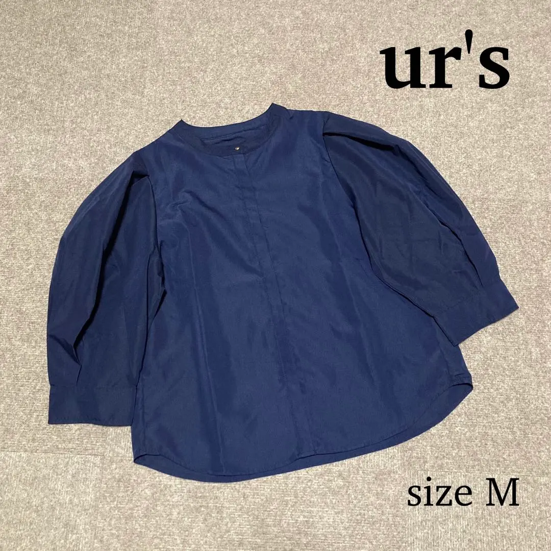 Thumbnail of ur's Yours Blue Puff Sleeve Blouse M