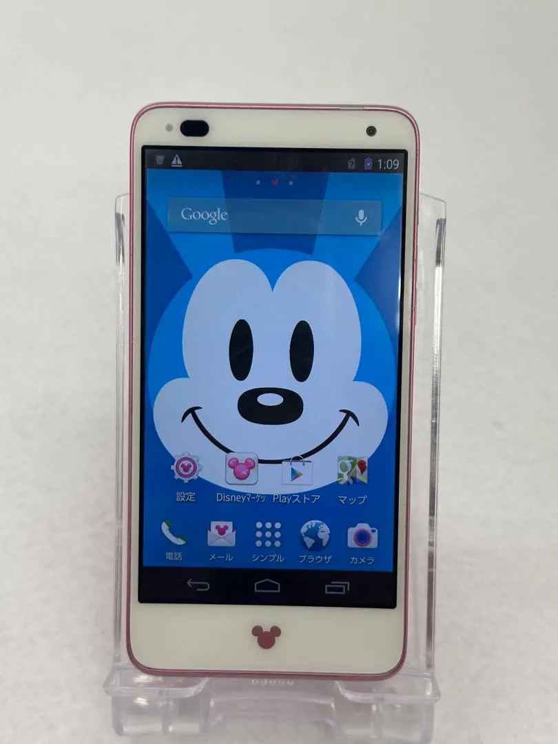 スマートフォン本体 Disney Mobile DM015K 4.3 Android Pink ディズニー、10種類以上のキャラクターケースを用意した「DM015K