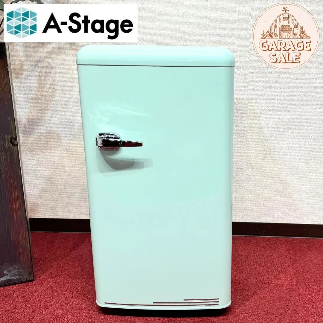[ヤマト発送]114L レトロ風　冷蔵庫 A-stage　グリーン　ノンフロン ヤマト発送]114L レトロ風 冷蔵庫 A-stage グリーン ノンフロン