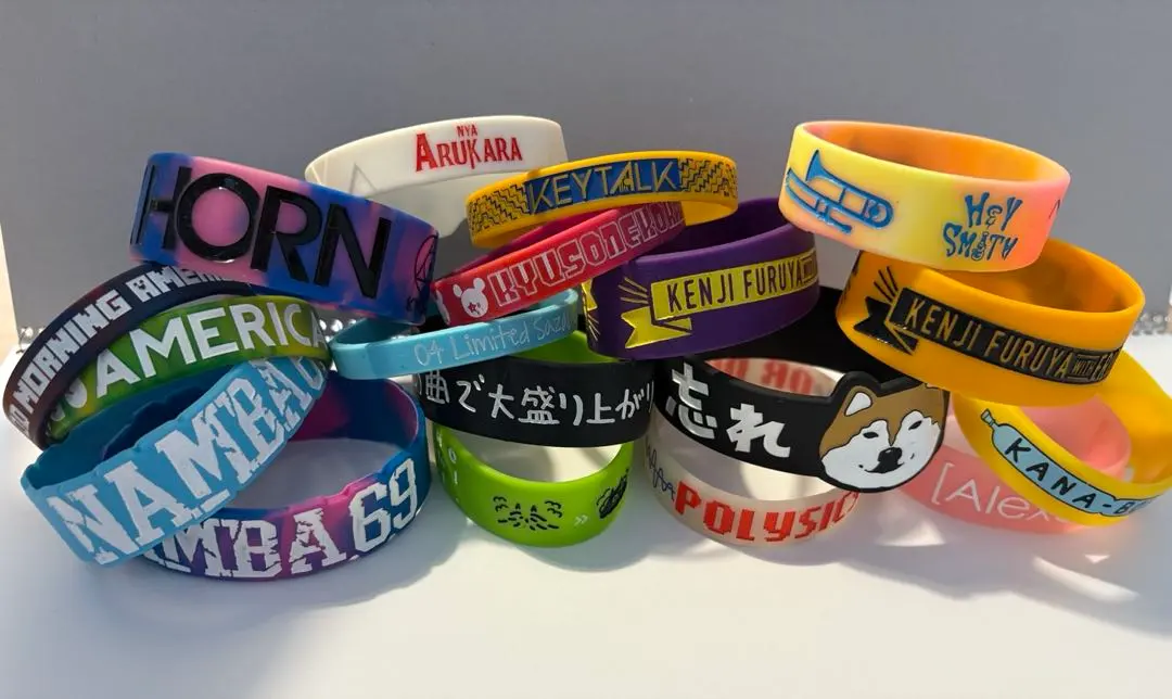 Thumbnail of Rock band rubber band (wristband) set for sale [Individual sale possible]