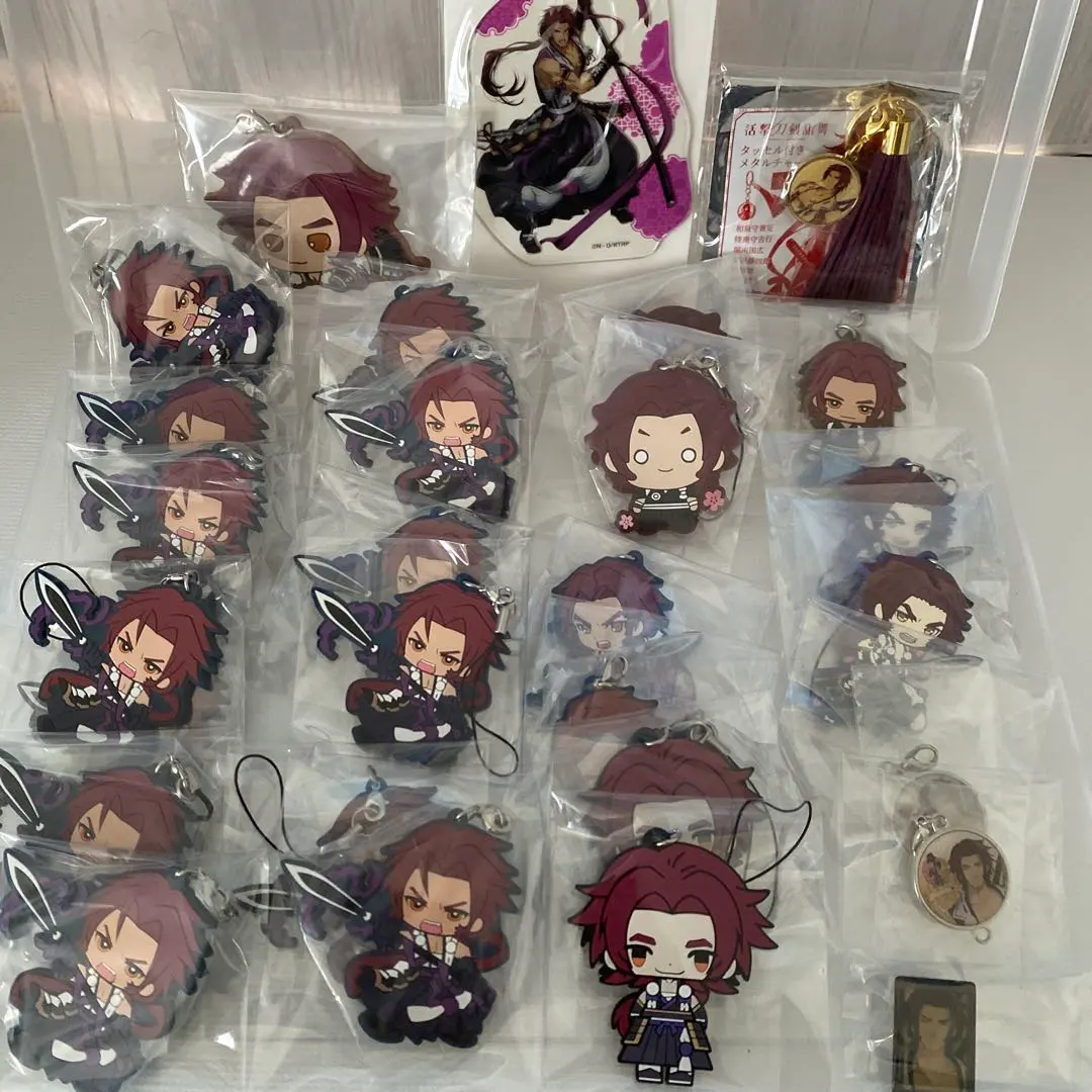 Thumbnail of Touken Ranbu - Tsurumaru Kuninaga goods: Rubber straps, rubber keychains set