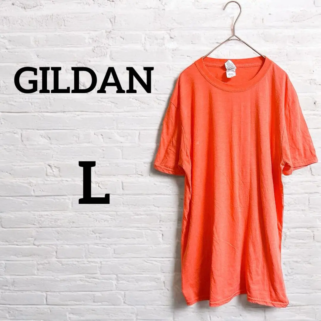 Thumbnail of One-of-a-kind!! GILDAN [L] Orange Short Sleeve T-shirt Women's