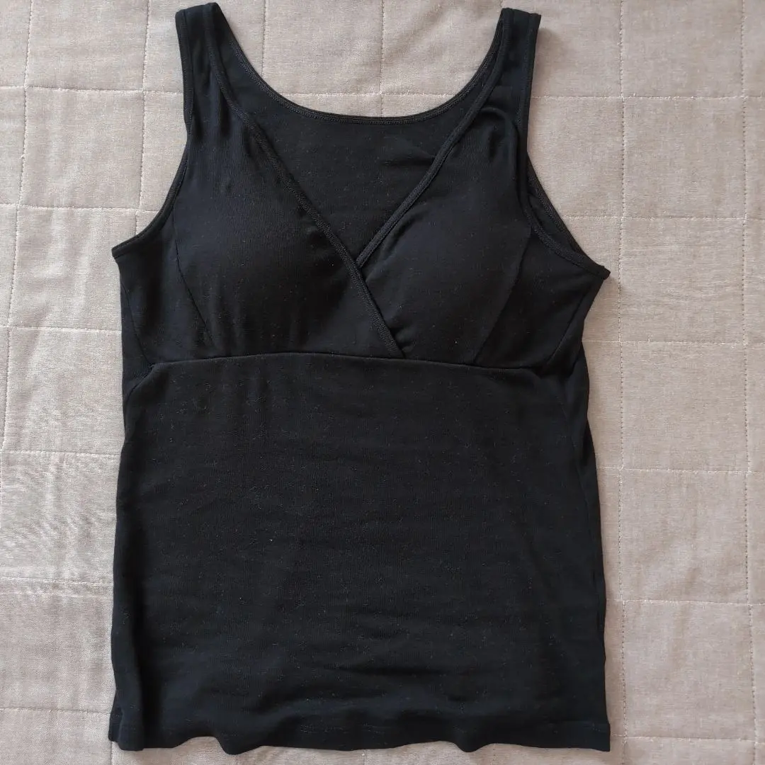 Thumbnail of Nursing tank top, black, L